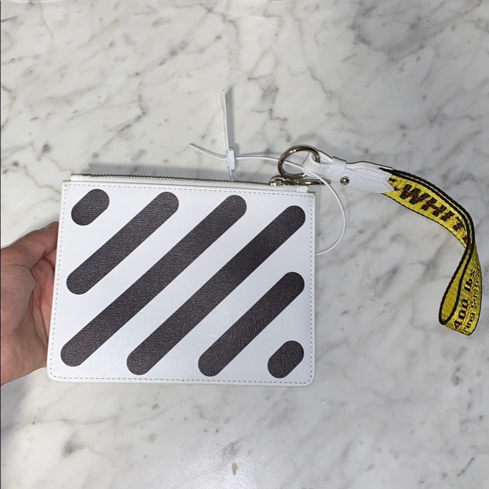 Off White Wristlet